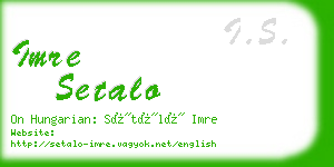 imre setalo business card